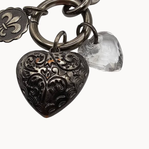 Kathy Van Zeeland Keychain Whimsy Gothic Punk Retro Bag Accessory Silver Tone - Picture 11 of 15